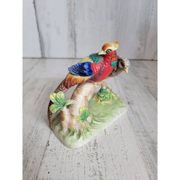 Vintage Japan pheasant bird ceramic figure decor - Picture 2 of 8